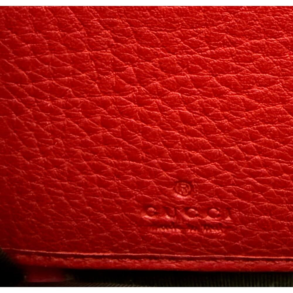 Gucci Soho Wallet Women's Red Leather Zip Around Tassel GG Logo W/COA - Picture 10 of 14